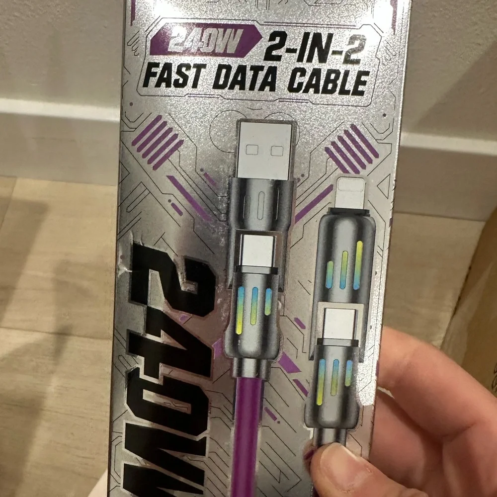 240W Fast Data Cable with LED Light